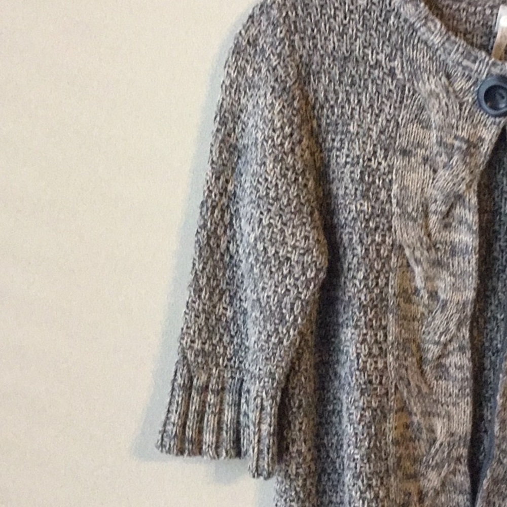 Leo & Nicole Chunky Brown Snap Closure Sweater, S - Picture 2 of 8